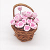 10 PCS 1:12 Mini Doll House Garden Bedroom Scene Decoration Rose(Pink)