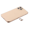 iPhone 11 Pro Max Gold Back Cover Assembly with Side Keys & Charging Port
