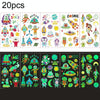 20 PCS Y01-05 Kids Cartoon Luminous Tattoo Sticker Waterproof And Sweat Proof Party Activity Face Sticker(Space)