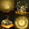 30cm Explosion Ball Fireworks Dimmable Copper Wire LED String Light, 150 LEDs Batteries Box LED Decorative Light with Remote Control(White Light)