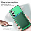 For Samsung Galaxy S25+ 5G Retro Magsafe Card Bag PU Back Cover Phone Case(Green)