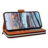 For Samsung Galaxy A34 Nine-card Slots Zipper Wallet Bag Leather Phone Case(Brown)
