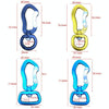 Rotating Ring Light Aluminum Alloy Mountaineering Hiking Fitness Pet Traction Safety Hook, Color and Style Random Delivery