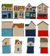 Miniature Village Houses Ornaments for Micro Landscape House Rooms Decorations(D Model)