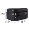 Rhombus Waterproof Cosmetic Bag Toiletries Storage Bag With Mirror(Black)