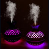 LED Light Aromatherapy Diffuser Home Small Vase Quiet Humidifier Aromatherapy Diffuser 2 In 1(Dark Wood)