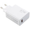 67W USB Fast Charger with 1m USB to Type-C Cable, Plug Type:EU Plug(White)