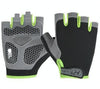 Cycling Shock Absorbing Anti-Slip Gloves Fitness Weight Lifting Training Half-finger Gloves, Size:L(Black+Green)