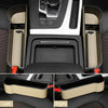 2 PCS Car Multi-functional Principal And Deputy Driver Seat Console Leather Box (Beige)