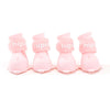 Silicone Dog Boots, Pink, L (4 PCS) - Waterproof Paw Protection