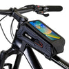 WILD MAN M90 EVA Hard Shell Mountain Bike Mobile Phone Touch Screen Waterproof Front Beam Bag(Black Red)