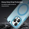 For iPhone 15 Pro Max MagSafe Frosted Translucent TPU + PC Full Coverage Phone Case(Blue)
