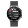 CF85 1.32 inch Steel Watchband Color Screen Smart Watch(Black)