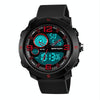 SANDA 762 Watch Men Watch Students Men Watch Fashion Trend Youth Waterproof Night light Sports Men(Red)