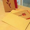Retro Kraft Paper Hollowed Love Greeting Card Valentine Day Message Card(Rose)