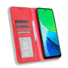 For vivo Y19s 4G Magnetic Buckle Retro Texture Leather Phone Case(Red)