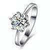 Woman CZ Crystal Wedding Engagement Finger Rings Super Shinning Cubic Zirconia Fine Jewelry, Ring Size:7