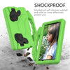 For Galaxy Tab 4 7.0 T230 / T231 EVA Material Children Flat Anti Falling Cover Protective Shell With Thumb Bracket(Green)