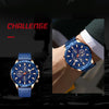 FNGEEN 5225 Multifunctional Waterproof Quartz Watch, Color: Blue Leather Rose Shell Blue Surface