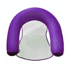 Inflatable Water Sofa Reclining Chair Floating Bed Foldable Hammock With Net(Purple)