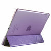 For iPad 9.7 (2018) & iPad 9.7 (2017) & iPad Air Silk Texture Horizontal Deformation Flip Leather Case with Three-folding Holder(Purple)