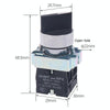 CHINT NP2-BD33 3 Gear Self-locking 2NO Power Transfer Switch Short Handle Master Knob 22mm