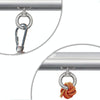 RV Sunshade 304 Stainless Steel Slide Rail Ring, Specifications: 2pcs M4 Ring + Cylinder + Purple Climbing Buckle