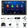 A2891 7 inch Car HD MP5 Carplay Bluetooth Music Player Reversing Image All-in-one Machine Support FM / U Disk with Remote Controler, Style:Standard + 4LEDs Light Camera