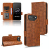 For Asus ROG Phone 7 Symmetrical Triangle Pattern Leather Phone Case(Brown)