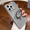 For iPhone 11 Hollow Cooling Magsafe Phone Case with Holder(Green)