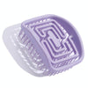 High Elasticity Massage Hair Wash Brush Soft Teeth Square Hollow Comb(Purple)