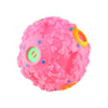 Dog Treat Ball Toy, Squeaky, Large 11.5cm, Pink