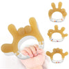 Rattle Baby Teether Soothing Pacifier Teething Stick Newborn Anti-Eating Hand Silicone Toy, Style: OK Gesture+Box