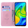 For Xiaomi Redmi Note 9 Rose Embossed Horizontal Flip PU Leather Case with Holder & Card Slots & Wallet(Rose Gold)