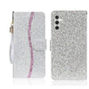For Samsung Galaxy S23 FE 5G Glitter Powder Filp Leather Phone Case(Silver)