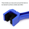 1 Set BG-7168 Bicycle And Motorcycle Cleaning Brush Three-Sided Chain Brush, Colour: Red + Small Brush