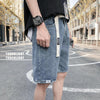 Summer Shorts Denim Five-Point Pants Middle Pants Casual Breeches, Size: XXXL(Blue)