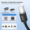 3 in 1 8 Pin, Type-C, Micro USB to USB-B MIDI Instruments Printer Cable, Length: 1m, Length:1m(Red)