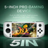 E6 Handheld Game Console 5 Inch IPS Screen Retro Gamebox, Memory: With 128GB TF Card(White)