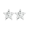 S925 Sterling Silver Pleated Texture Five-pointed Star Women Earrings(BSE965)