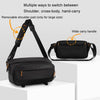 Cwatcun D133 Camera Chest Bag Multi-functional Handheld Slanting Cross Shoulder Camera Casual Bag, Color: Small Black