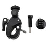 PULUZ Motorcycle Bicycle Handlebar Holder with Tripod Mount & Screw for GoPro, Insta360, DJI and Other Action Cameras(Black)