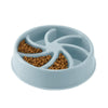 Slow Feeder Dog & Cat Bowl, Blue Windmill Design