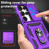 For Samsung Galaxy S25 Ultra 5G Sliding Camshield Holder Phone Case(Purple)
