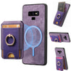 For Samsung Galaxy Note9 Retro Splitable Magnetic Stand Card Bag Leather Phone Case(Purple)