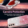 For Samsung Galaxy S21+ 5G Gradient Glitter Flower All-inclusive Phone Case(Pink)