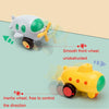 Children Cartoon Fell-Resistant Mini Inertial Pull Back Toy Car(Sanitation Vehicle)
