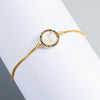 English Letter Bracelet Couple Girlfriends DIY Bracelet Men Women Micro Inlaid Zircon Rainbow Bracelet(T)