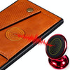 For Samsung Galaxy Note 20 Double Buckle PU + TPU Shockproof Magnetic Protective Case with Card Slot & Holder(Brown)