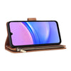 For Samsung Galaxy A16 5G Multifunctional Frosted Zipper Wallet Leather Phone Case(Brown)